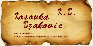 Kosovka Džaković vizit kartica